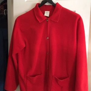 Red fleece jacket